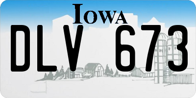 IA license plate DLV673