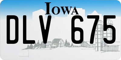 IA license plate DLV675