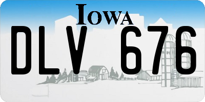 IA license plate DLV676