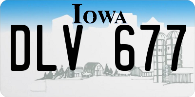 IA license plate DLV677