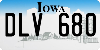 IA license plate DLV680