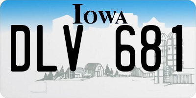 IA license plate DLV681