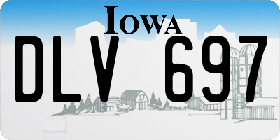 IA license plate DLV697