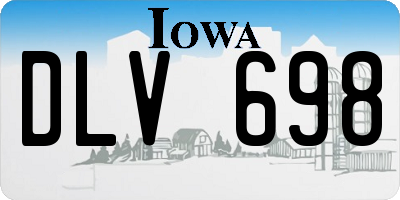 IA license plate DLV698