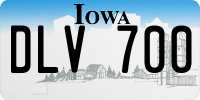 IA license plate DLV700