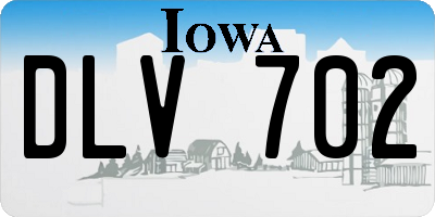 IA license plate DLV702