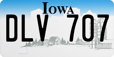 IA license plate DLV707