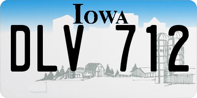 IA license plate DLV712
