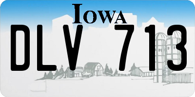 IA license plate DLV713