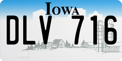 IA license plate DLV716