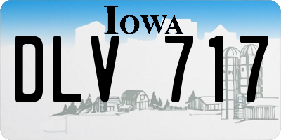 IA license plate DLV717