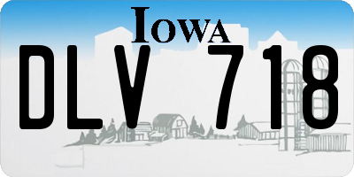 IA license plate DLV718