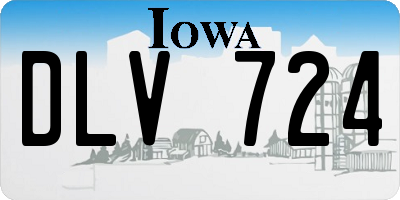 IA license plate DLV724