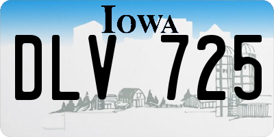 IA license plate DLV725
