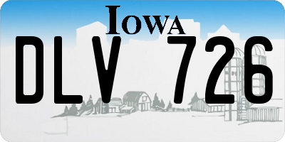 IA license plate DLV726