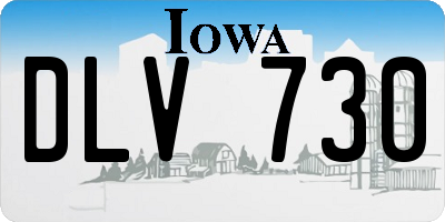 IA license plate DLV730