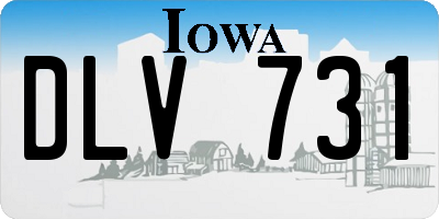 IA license plate DLV731