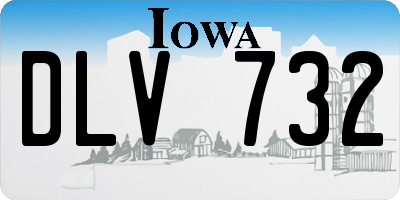 IA license plate DLV732