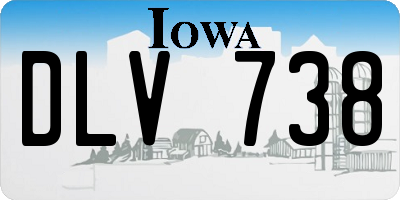 IA license plate DLV738
