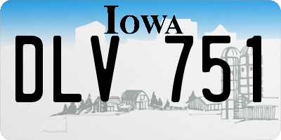 IA license plate DLV751