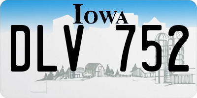 IA license plate DLV752