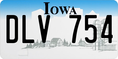 IA license plate DLV754