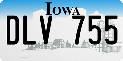IA license plate DLV755