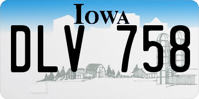 IA license plate DLV758