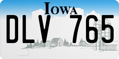 IA license plate DLV765