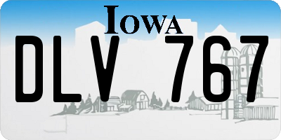 IA license plate DLV767