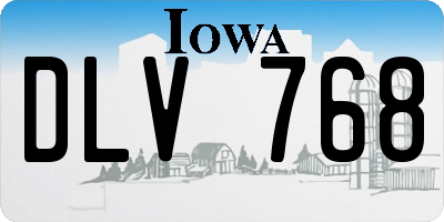 IA license plate DLV768