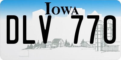 IA license plate DLV770