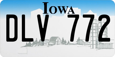 IA license plate DLV772