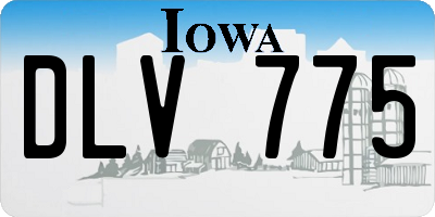 IA license plate DLV775