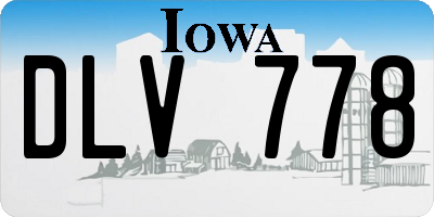 IA license plate DLV778