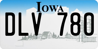 IA license plate DLV780