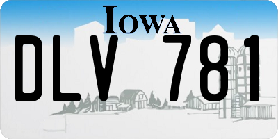 IA license plate DLV781