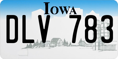 IA license plate DLV783