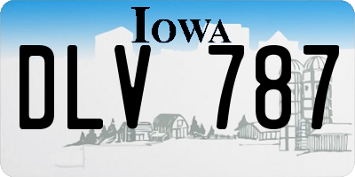 IA license plate DLV787