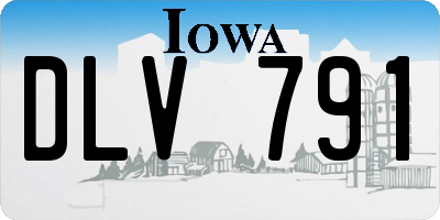 IA license plate DLV791
