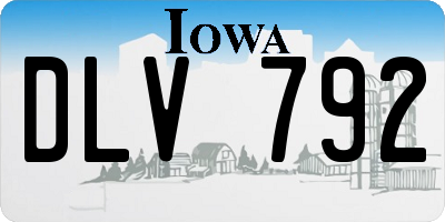 IA license plate DLV792