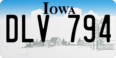 IA license plate DLV794