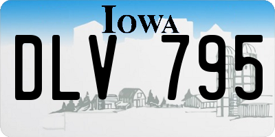 IA license plate DLV795