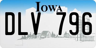 IA license plate DLV796