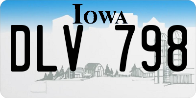 IA license plate DLV798