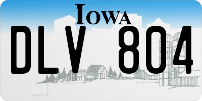 IA license plate DLV804