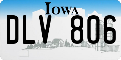 IA license plate DLV806