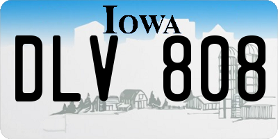 IA license plate DLV808