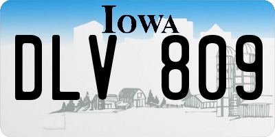 IA license plate DLV809