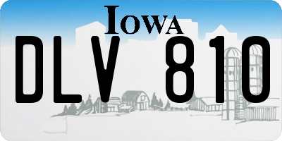 IA license plate DLV810